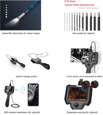 Endoscope quang học công nghiệp di động IP54 360 ° Full Direction Articulation