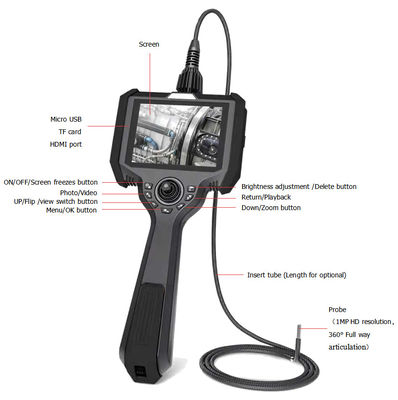 IP67 Camera kiểm tra nội soi công nghiệp IPS cầm tay nội soi kỹ thuật số